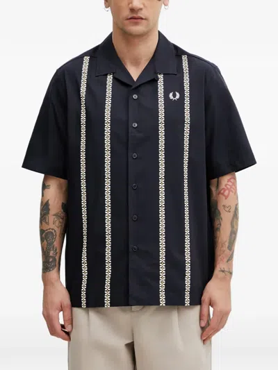 Fred Perry Short-sleeve Shirt In Black