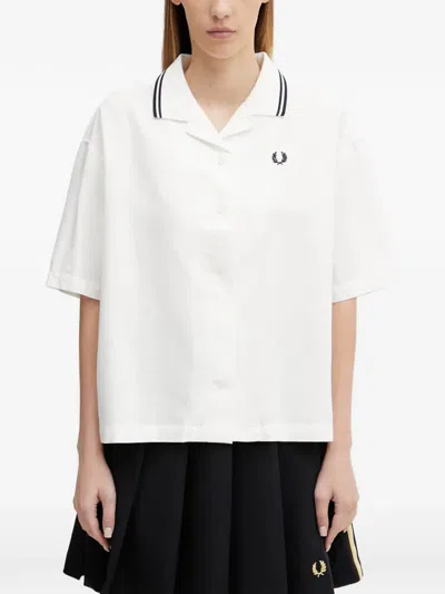 Fred Perry Short-sleeve Shirt In White