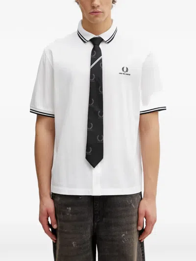Fred Perry Short-sleeve Shirt In White