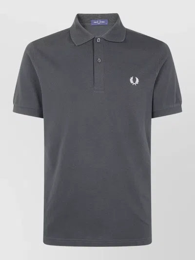 Fred Perry Signature Polo Shirt Short Sleeve Design In Gray