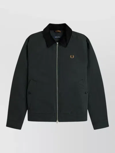 Fred Perry Single Breasted Coat In Black