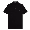 FRED PERRY FRED PERRY SLIM FIT PLAIN POLO BLACK & WHISKEY BROWN