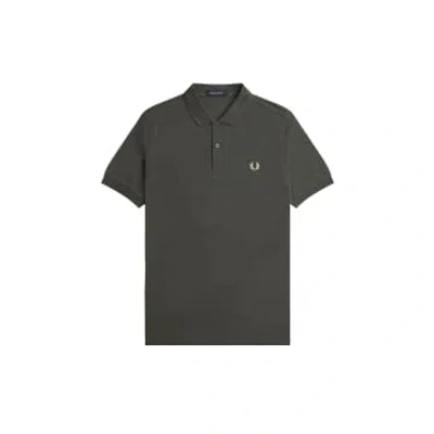 Fred Perry Slim Fit Plain Polo Field Green / Oatmeal