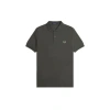 FRED PERRY SLIM FIT PLAIN POLO FIELD GREEN / OATMEAL