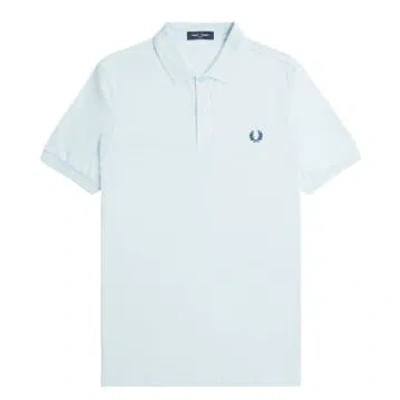 Fred Perry Slim Fit Plain Polo Light Ice & Midnight Blue