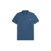 FRED PERRY SLIM FIT PLAIN POLO MIDNIGHT BLUE / LIGHT ICE