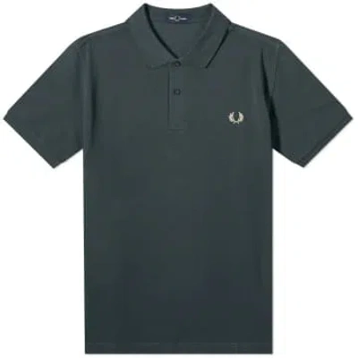 Fred Perry Slim Fit Plain Polo Night Green & Light Rust