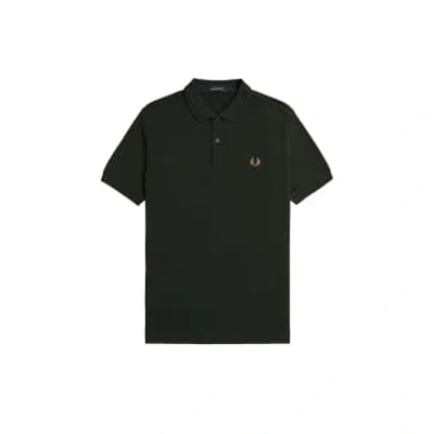 Fred Perry Slim Fit Plain Polo Night Green / Light Rust