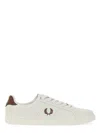 Fred Perry B721 Leather Sneakers In Beige-neutral In White