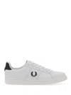 Fred Perry Round Toe Sneakers Featuring Perforated Sides