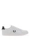 Fred Perry Round Toe Sneakers Featuring Perforated Sides In White