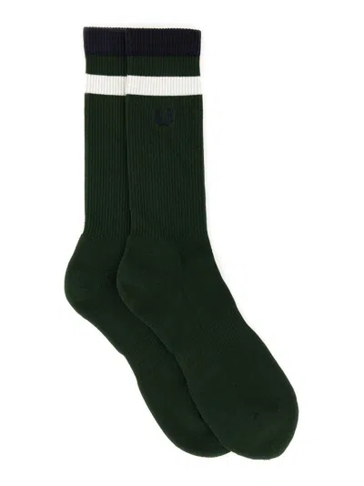 Fred Perry Sock With Logo Embroidery In Black