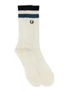 Fred Perry Sock With Logo Embroidery In White