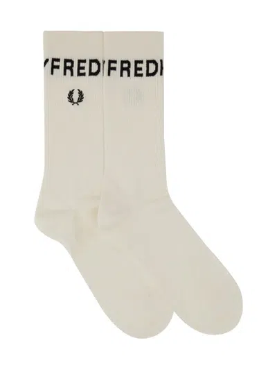 Fred Perry Socks With Logo In White