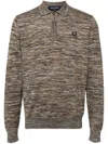 Fred Perry Space Dye Knitted Long Sleeves Shirt In Multicolour