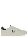 Fred Perry B721 Leather Sneakers In White In Powder