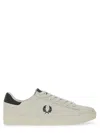 Fred Perry B721 Leather Sneakers In White In Powder