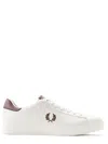 Fred Perry B721 Leather Sneakers In Beige-neutral In White