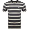 Fred Perry Sport Fine Stripe T Shirt Grey In Grey