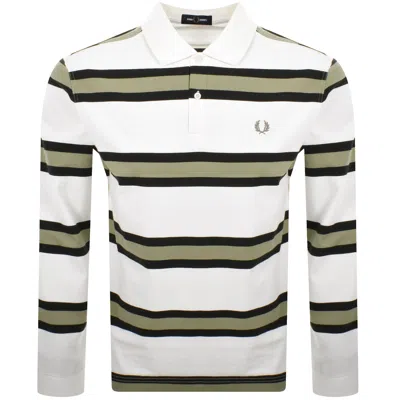 Fred Perry Stripe Polo T Shirt Cream