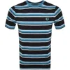 FRED PERRY FRED PERRY STRIPE T SHIRT BLACK