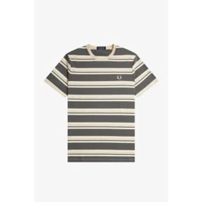 Fred Perry Stripe T-shirt In Green