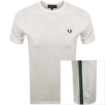 Fred Perry Stripe Tape T Shirt White