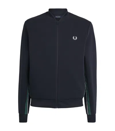 Fred Perry Stripe Tape Track Jacket In Blue