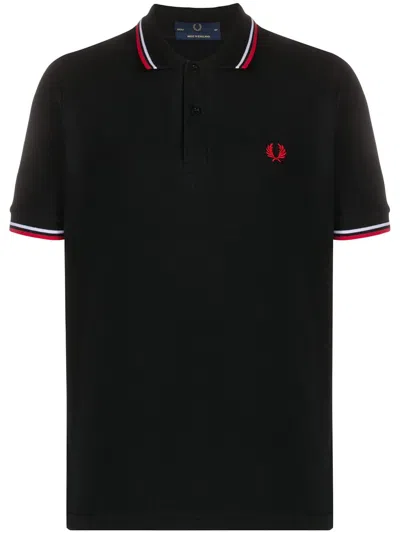 Fred Perry Stripe Trim Polo Shirt In Green