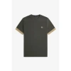 FRED PERRY STRIPED CUFF T-SHIRT