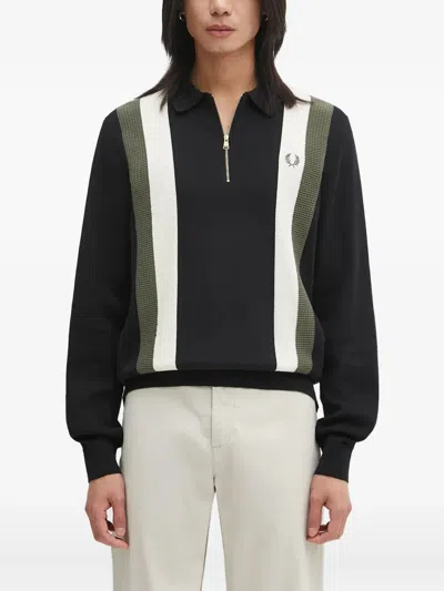 Fred Perry Striped-details Polo Shirt In Multi