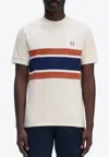 Fred Perry Striped Logo T-shirt In Multi