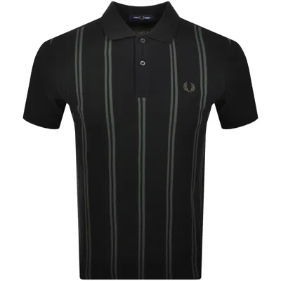 Fred Perry Striped Polo Black