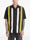 Fred Perry Vertical Stripe Knitted Shirt In Multi