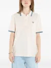 Fred Perry Striped-trim Polo Shirt In Neutral