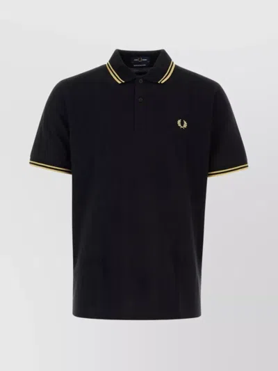 FRED PERRY STRIPED TRIM POLO SHIRT WITH SHORT SLEEVES