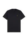 Fred Perry Striped-texture T-shirt In Black