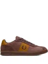 Fred Perry Suede Logo-embroidered Sneakers In Brown
