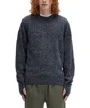 Fred Perry Mens Boucle Knit Crew Neck Sweater In Blue