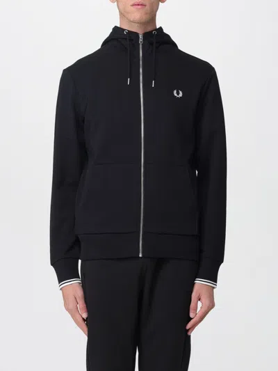 FRED PERRY SWEATSHIRT FRED PERRY MEN COLOR BLACK,D75513002