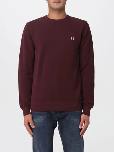 FRED PERRY SWEATER FRED PERRY MEN COLOR BROWN,H43597032