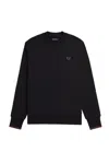 Fred Perry Sweaters Black In Nero Neri E Grigi