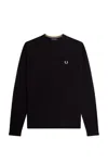 Fred Perry Sweaters Black In Nero Neri E Grigi