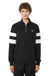 Fred Perry Logo-embroidered Sweatshirt In Nero Scuri