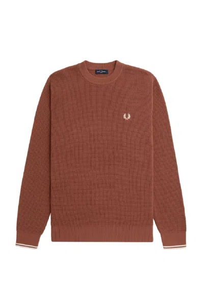 Fred Perry Sweaters Brown In Marrone Scuri