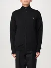 Fred Perry Jacket With Logo In Schwarz