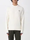 Fred Perry Sweatshirt With Logo In Metallic