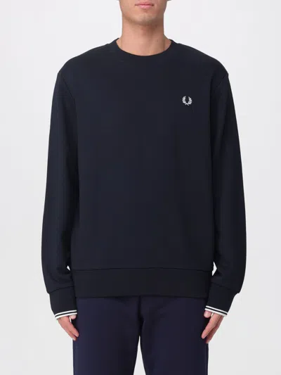 Fred Perry Sweatshirt  Men Color Black In Blue