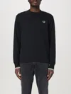 Fred Perry Mens Long Sleeve Twin Tipped T-shirt In Schwarz