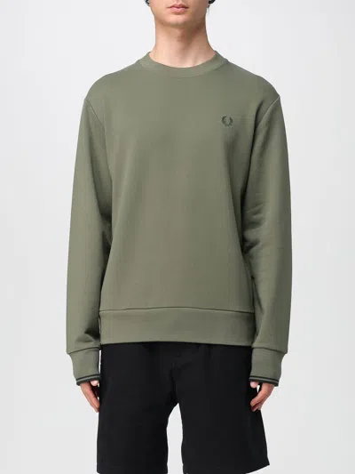 Fred Perry Sweatshirt  Men Color Bottle Green